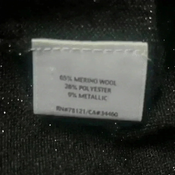 Eileen Fisher Charcoal Gray Metallic Mesh Merino Wool Tunic Sweater Size XS - Picture 5 of 8